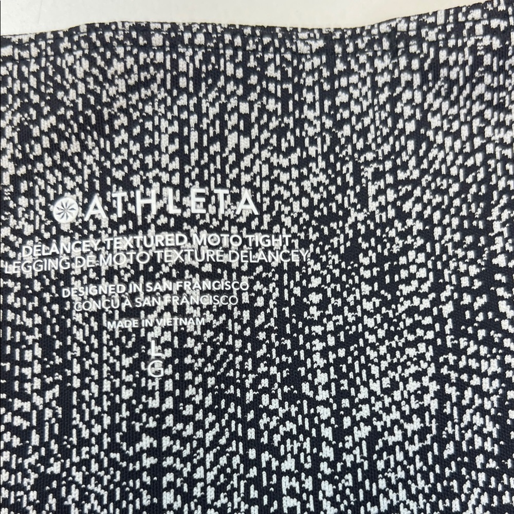 Athleta Black Textured Leggings - Picture 7 of 9